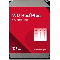 Western Digital 12TB WD Red Plus NAS Internal Hard Drive HDD - 7200 RPM, SATA 6 GB/s, CMR, 512 MB Cache, 3.5" - WD120EFGX