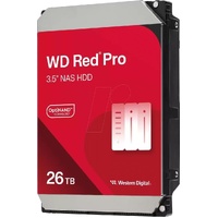 Western Digital 26TB WD Red Pro NAS Internal Hard Drive HDD - 7200 RPM, SATA 6 Gb/s, CMR, 512 MB Cache, 3.5" - WD260KFGX 