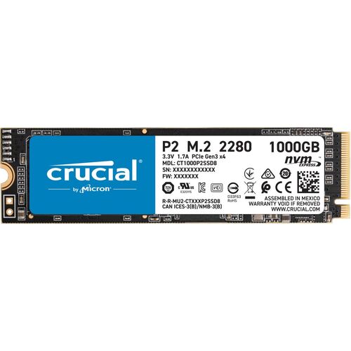 Crucial P2 1TB PCIe M.2 2280SS NVME SSD