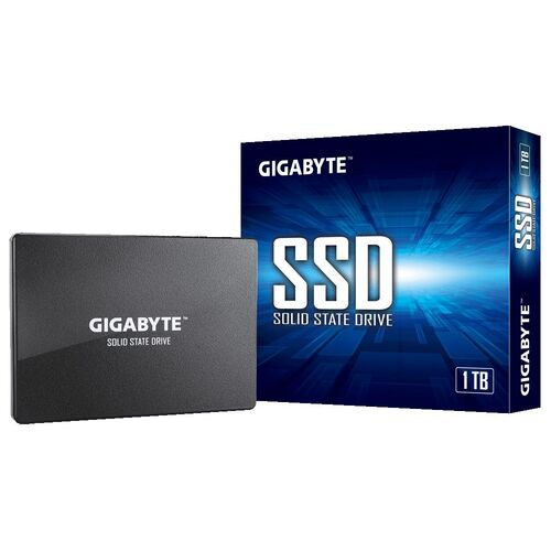 Gigabyte SSD 1TB 2.5' SATA3 6Gb/s Up to 550 MB/s Read, Up to 500 MB/s Write 75K/85K 200TBW 2M hrs MTBF HMB TRIM & SMART Solid State Drive