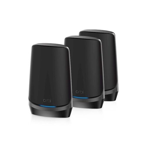 NETGEAR Orbi Quad-band AXE11000 WiFi 6E Mesh System Black - 3 pack (RBKE963B)