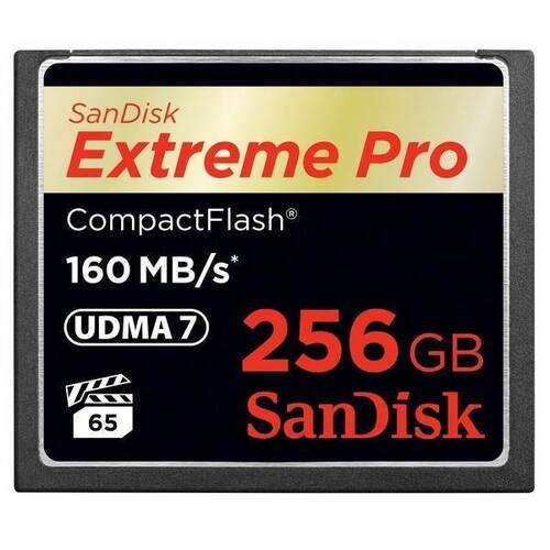 SanDisk 256GB Extreme Pro CF CompactFlash Memory Card - 160MB/s